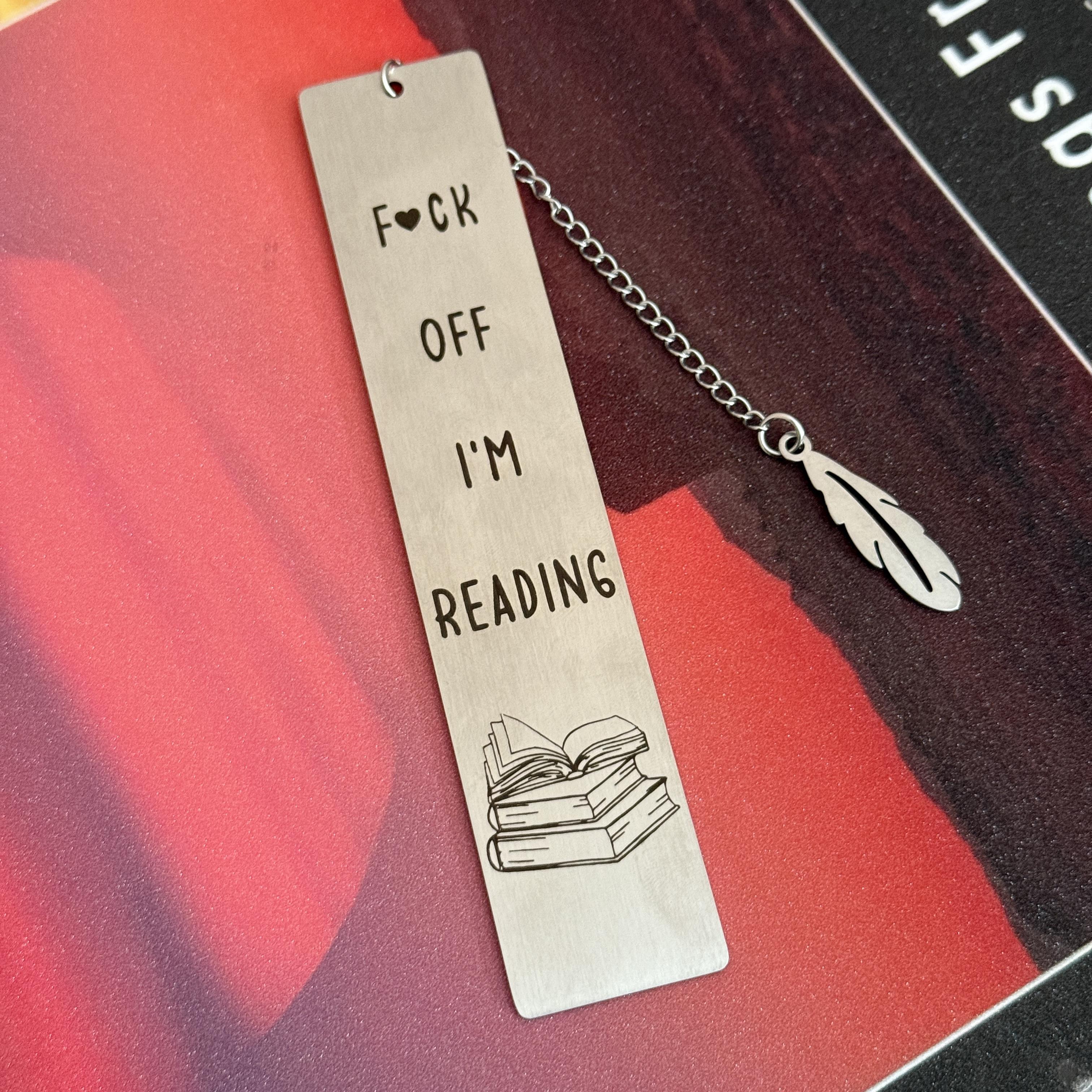 Letter Stainless Steel Bookmark Funny Gift for Book Lovers, Book Accessory for Home, Office and School