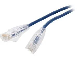 Nippon Labs 28 AWG Snagless Ultra Slim Cat6  Ethernet Patch Cable - Network Internet Cord - RJ45, Stranded, 550Mhz, UTP, - 5ft, Blue
