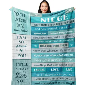 Christmas for Niece, Niece Gifts from Auntie/Uncle,Graduation Gifts for Niece,Best Niece Birthday Gifts for Niece from Aunt, Niece Gifts Ideas,to My Niece Blanket 60X50in