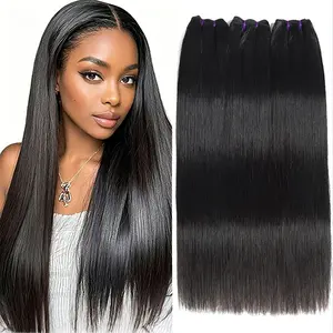 Estrella Hair【Live Only】14A Raw 3 Bundles Human Hair Silky Straight Vietnamese Hair , Premium 100% Unprocessed Virgin Hair Extensions, Thick Full Ends, Natural Black Silky Smooth, No Shedding Tangle Free（14~26 inch）