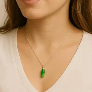 Emotional support pickle necklace