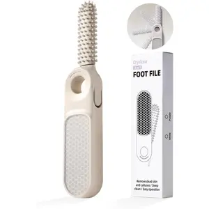 2 in 1 Foot File Callus Remover, Foot Scrubber, Multi Purpose 2 in 1 Feet Pedicure Tool with Toe Cleaning Brush, for Home Foot Care