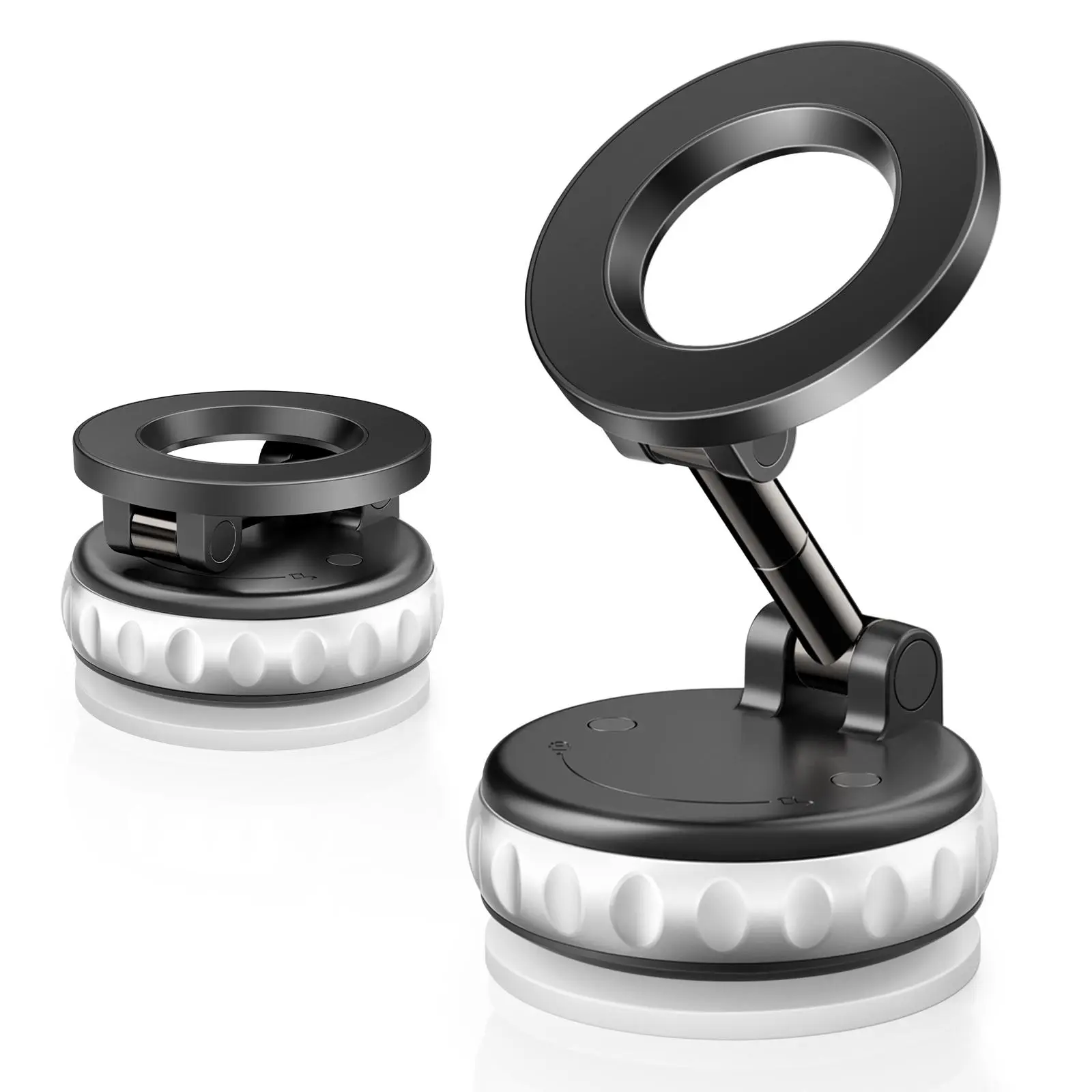 Vacuum Magnetic Suction Car Phone Holder Fold-able and and Hands-Free 360° Adjustable Rotation Phone Mount, Compatible with All Smartphones