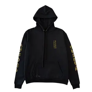 Chrome Hearts Vertical Logo Hooded Sweatshirt Black Army Green