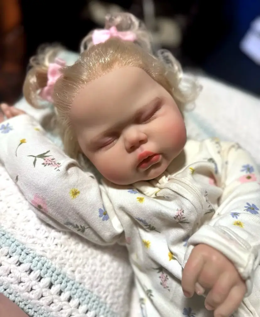 Realistic Vinyl 24" Reborn Cloth Body Doll with Birth Certificate, Baby Bottle, Clothing, and Diaper