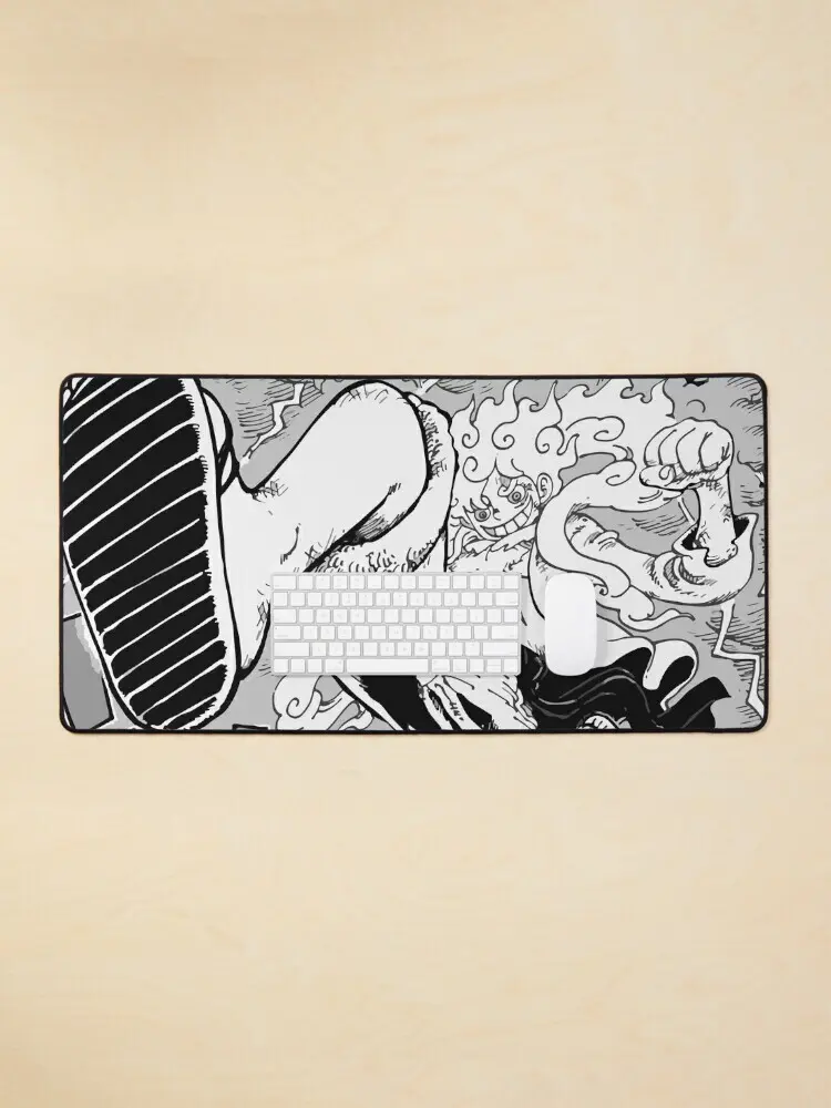 Luffy in giant mode crushing kaido Desk Mat