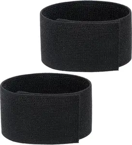 Black Boot Straps, 2 PCS Elastic Polyester Ankle Straps for Cowboy Boots Adjustable Boots Bands Self-adhesive Trousers Blouses Elastic Strap Band with Hook and Loop for Hiking Fishing Hunting
