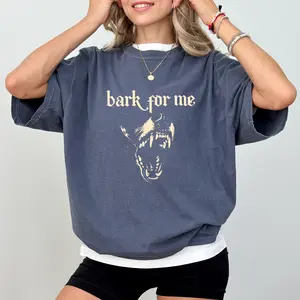 MAPTEES Vintage Bark For Me Comfort Colors Shirt, Gothic Sarcastic Attitude Graphic Tee, Retro Funny Meme T-shirt, Flirty Outfits