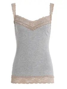 Lace Patchwork V Neck Tank Top Cami Spaghetti Strap Y2K Cute Girl Sweet Vintage Spring Summer Basic Versatile Casual Sleeveless Shirt Womenswear