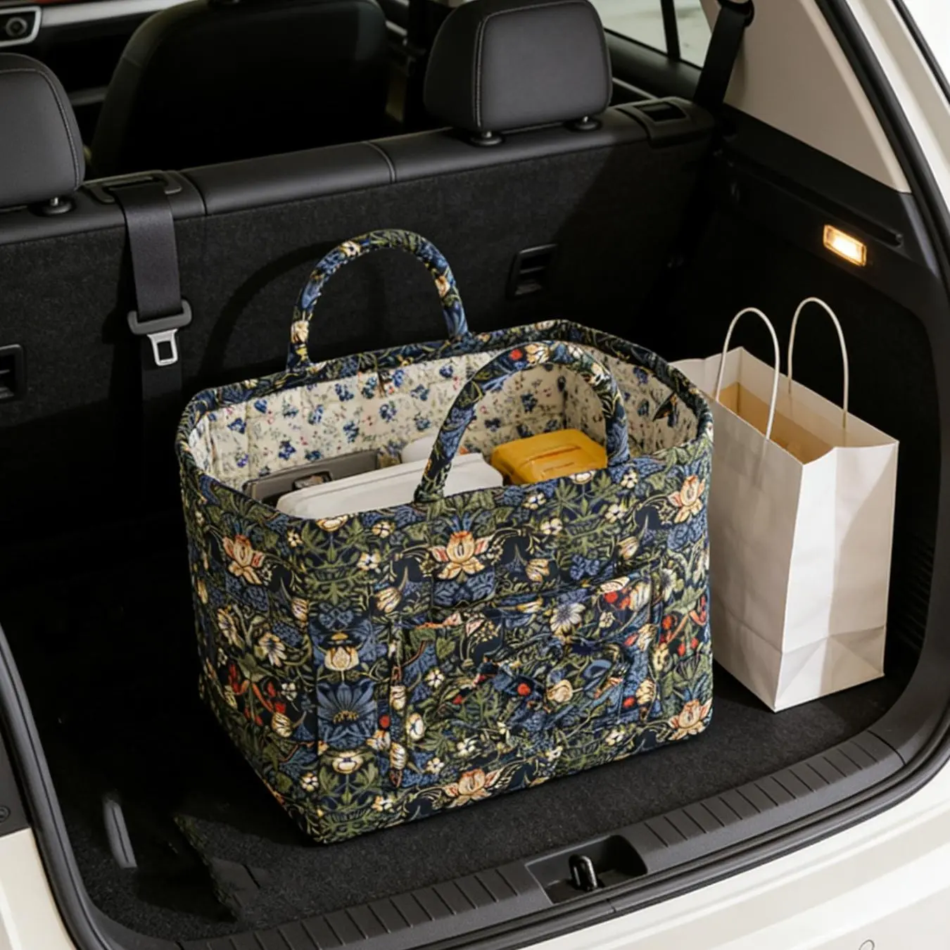 Car Interior Storage Basket, Clothing Book Work Supplies Home Organizer Bag, Space Saving Multi-Purpose Car Accessory