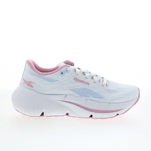 Reebok Zignition Womens White Canvas Lace Up Athletic Running Shoes