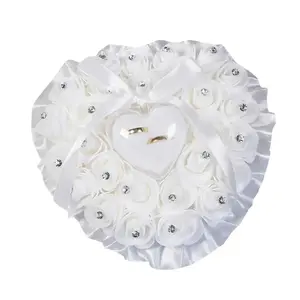 Wedding Ring Pillow Set, Couple Rose Wedding Ring Box, Romantic Ceremony Props, Must-Have Wedding Accessories, Hot Wedding Gift Ideas