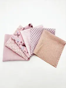 6pcs Plain Floral Fabric Handmade DIY Small Flower Pattern Material, Ideal for Crafting Projects & Decorations