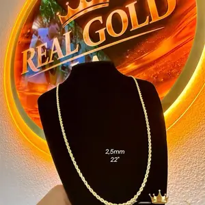 Cadena Oro 10K Soga (Rope) 2.5mm 22”