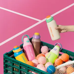 CHaKOLaB KADA 550ml Stainless Steel Bottle｜Leak-Proof & Dual Straw Design｜Colorful & Stress-Relief Style