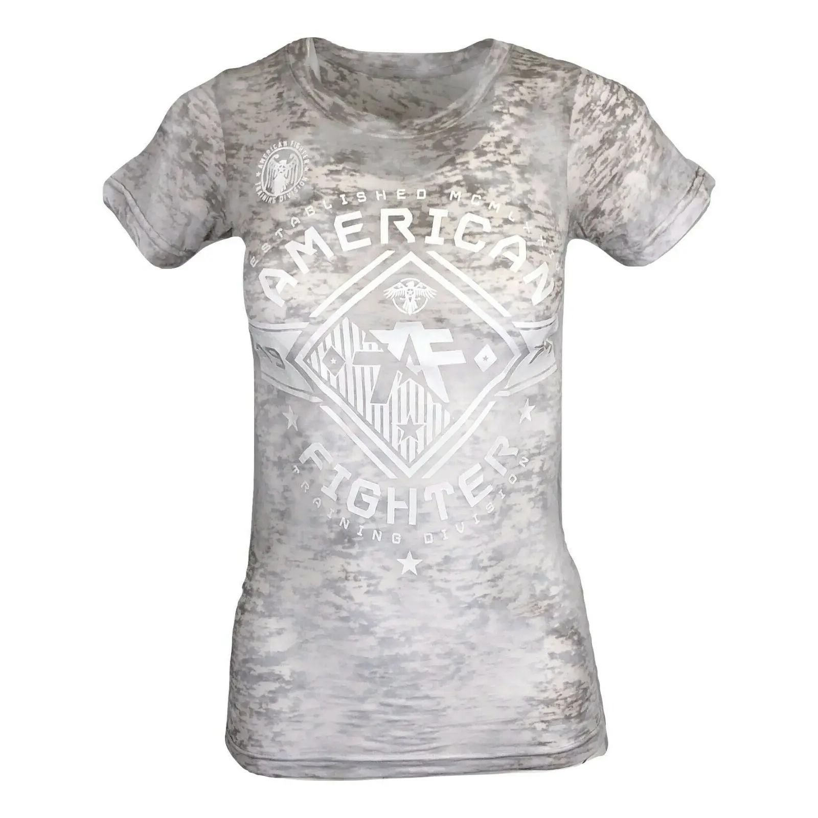 AMERICAN FIGHTER Women's T-Shirt MASSACHUSETTS Athletic Black MMA