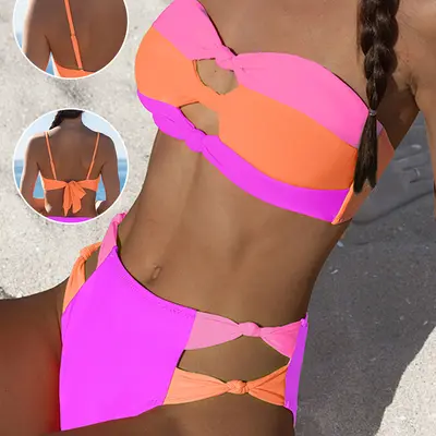 Povvil High Waisted Color Pop Bikini TikTok Shop