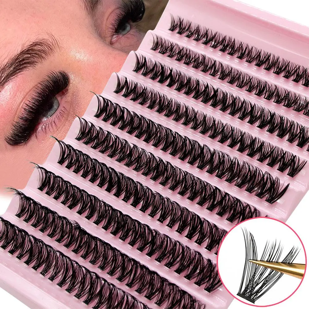 Super Bunch Mink Eyelashes 1 Box/200 Bundles Natural Eyelash Extension 3D Russia Individual Cluster Makeup Tools Lashes Cilia
