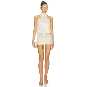 Lovers and Friends Maya Mini Dress in Champagne Sequin