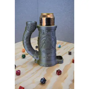 Inebriati Large Dice Tower Can Cozy-DND Dice Cup 26 - NW - gold/purple