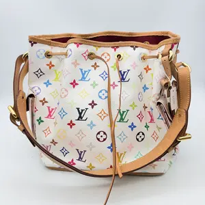 Pre-owned Louis Vuitton RL White Multicolore Petit Noé bucket bag 20368709