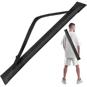 Pool Cue Case, 32 Inches Long Pool Stick Case for 1/2 Billiard Cue Stick, Snooker Storage Carrying Bag, Black