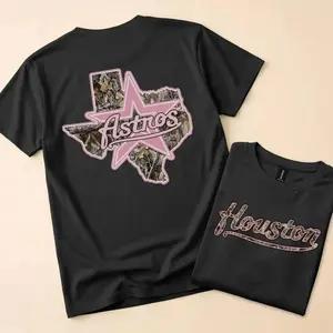 Aesthetic Houstonn Star Graphic T-Shirt, Pepper Grey Oversized Tee, Texas Astrosss Gameday Shirt, Unisex Houston Fan Gift,Premium Heavyweight Retro Top