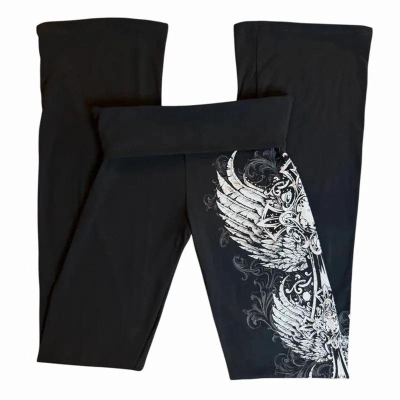Crystelle foldover flared leggings Crystelle foldover flared leggings