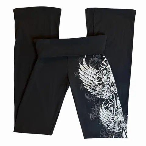 Crystelle foldover flared leggings