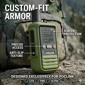Exclusively for POCLINK Digital Walkie Talkie Silicone Protective Case, Precise Fit for POC-1 Lite, Pro, & Ultra – Outdoor Rugged Walkie Talkie Armor