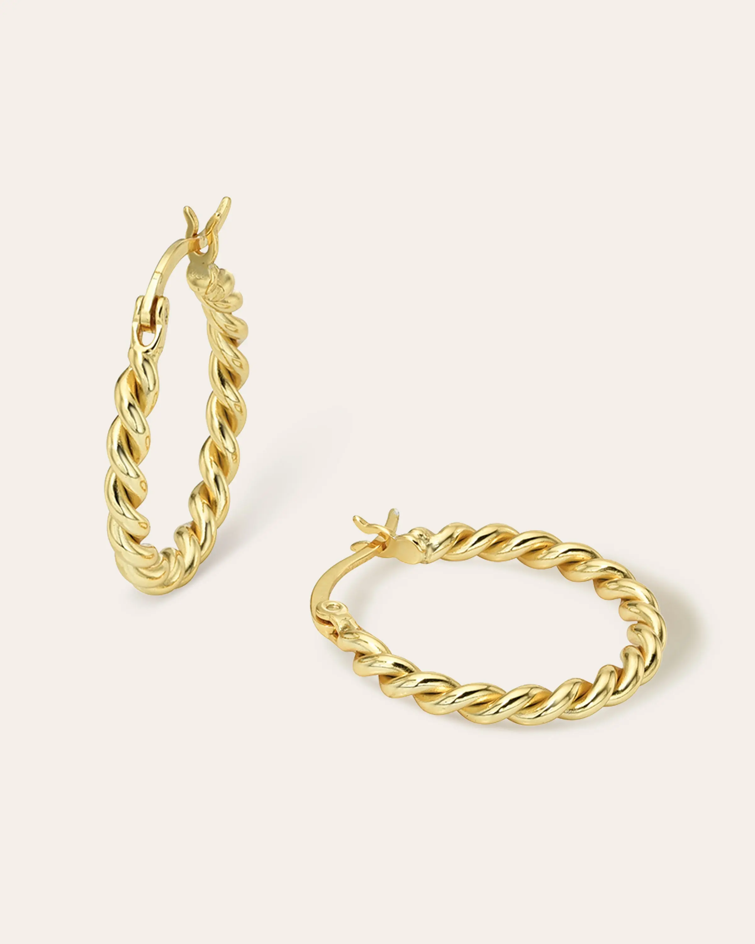 Large Braided Hoop Earrings