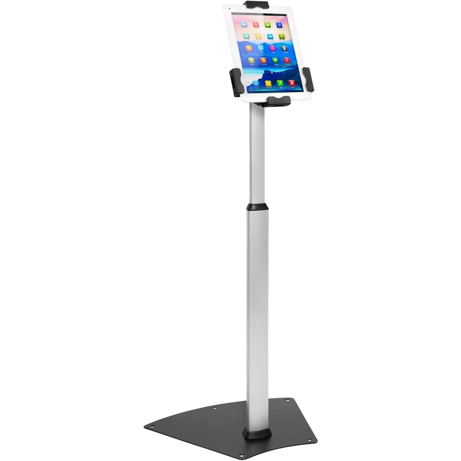 Anti- Universal Tablet Floor Stand Kiosk - Height Adjustable Kiosk Floor Stand - Locking Tablet Mount Stand for iPad, Galaxy, Surface Go & Other 7.9"- 10.9" Tablets