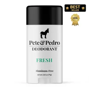 Fresh Natural Deodorant - Aluminum-Free Advanced Odor-Control & Sweat Protection | Coconut Oil, Shea Butter, Sunflower Seed Oil, Tapioca Starch | Eucalyptus & Spearmint Scent For Men & Women | Senstive Skin, 2.65 oz.