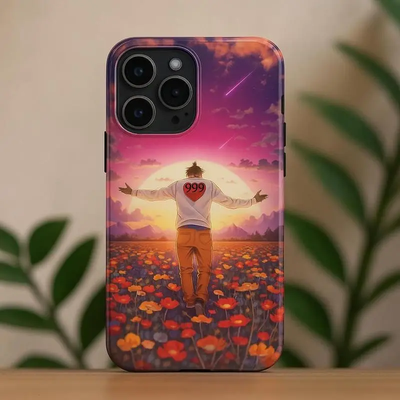 JWRLD Smartphone Casing - 999 Party Never Ends Art Cover for iPhone 17-16-15-14-13-12-11-Xs Pro Max & Samsung Galaxy S25-S21, Hip Hop Legend Rapper Music Gift for Fans, Handheld Devices Accessories