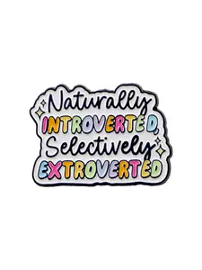 Colorful Fashion Slogan Brooch Pin, Zinc Alloy Cartoon Fun Quote Design Badge, Creative Letter Jewelry Gift for Friends Colleagues, Pin Included