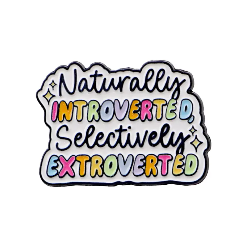 Colorful Fashion Slogan Brooch Pin, Zinc Alloy Cartoon Fun Quote Design Decorative Badge, Creative Letter Jewelry Gift for Friends Colleagues, Badge Decoration, Pin Included