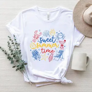 Men's summer vacation, beach lifestyle, coastal relaxation Graphic T-Shirt - Short Sleeve Crew Neck Regular Fit Casual Wear | Soft & Breathable Fabric, Durable Print, Everyday Comfort, Machine Washable, cute and vibrant summer-themed graphic design with