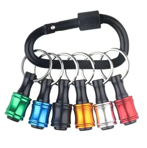 FLY 6PCS Bit Holders 1/4 Socket, Hex Shank Screwdriver Bit Holder for Impact Driver Drill Bit Keychain Extension Bar Quick Release Easy Change, Screwdriver Bit Holders for Tools & Home Improvement Gift