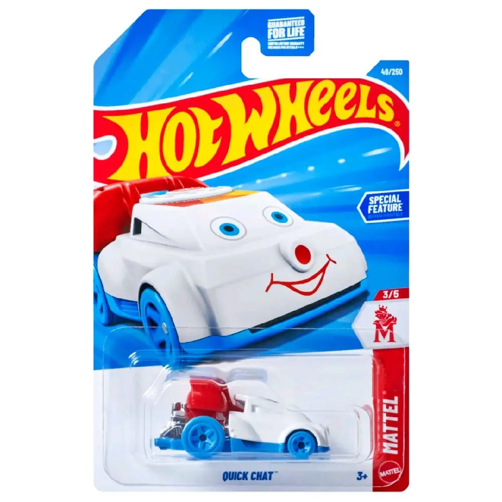 Hot Wheels Quick Chat White Collectible Model Car - Tribute to Experimotors Series, Diecast Metal Car Model Replica Toy, for Display, Car Model Replica Diecast Toys
