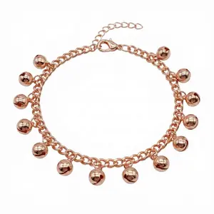 Goldtone Anklet with Bells – Adjustable Musical Charm Jewelry