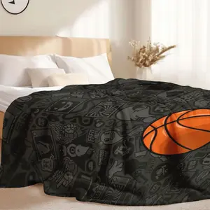 Basketball Player Print Blanket, Lightweight Anti-Tear All-Season Comfort, Perfect Gift for Basketball Fans, Sofa Bed Travel Use