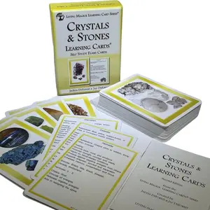 Living Magick CRYSTALS & STONES  LEARNING CARDS - Learn the properties of 70 of the most popular crystals and stones quickly and easily - Chakra Balancing, Energy Work, Properties, Uses for Personal Growth