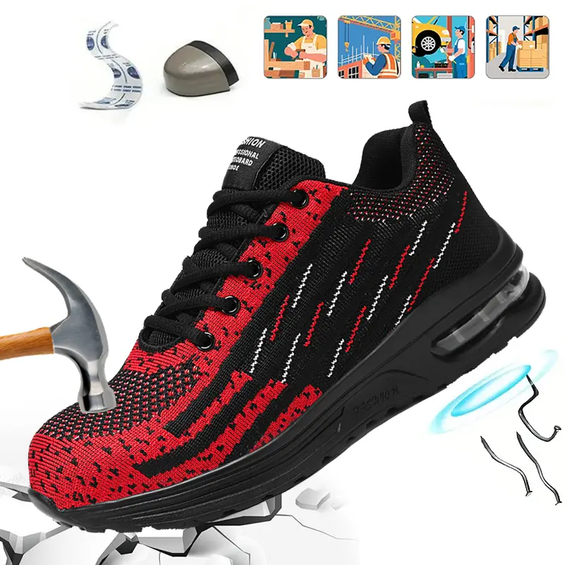 Steel toe safety shoes, chef shoes, steel toe shoes,non slip work shoes, puncture-resistant, the best choice for catering and construction workers, available in various sizes, black