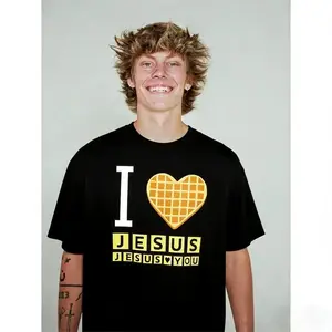 I Love Jesus Jesus Love You Shirt, Christian Apparel Graphic Tee, Funny Christian Breakfast T-shirt, Unisex Casual 100% Cotton Inspirational Quote TShirt,