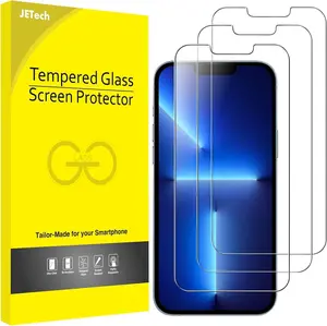 JETech Screen Protector for iPhone 17e / iPhone 16e / iPhone 13 / 13 Pro, Tempered Glass Film, 3-Pack