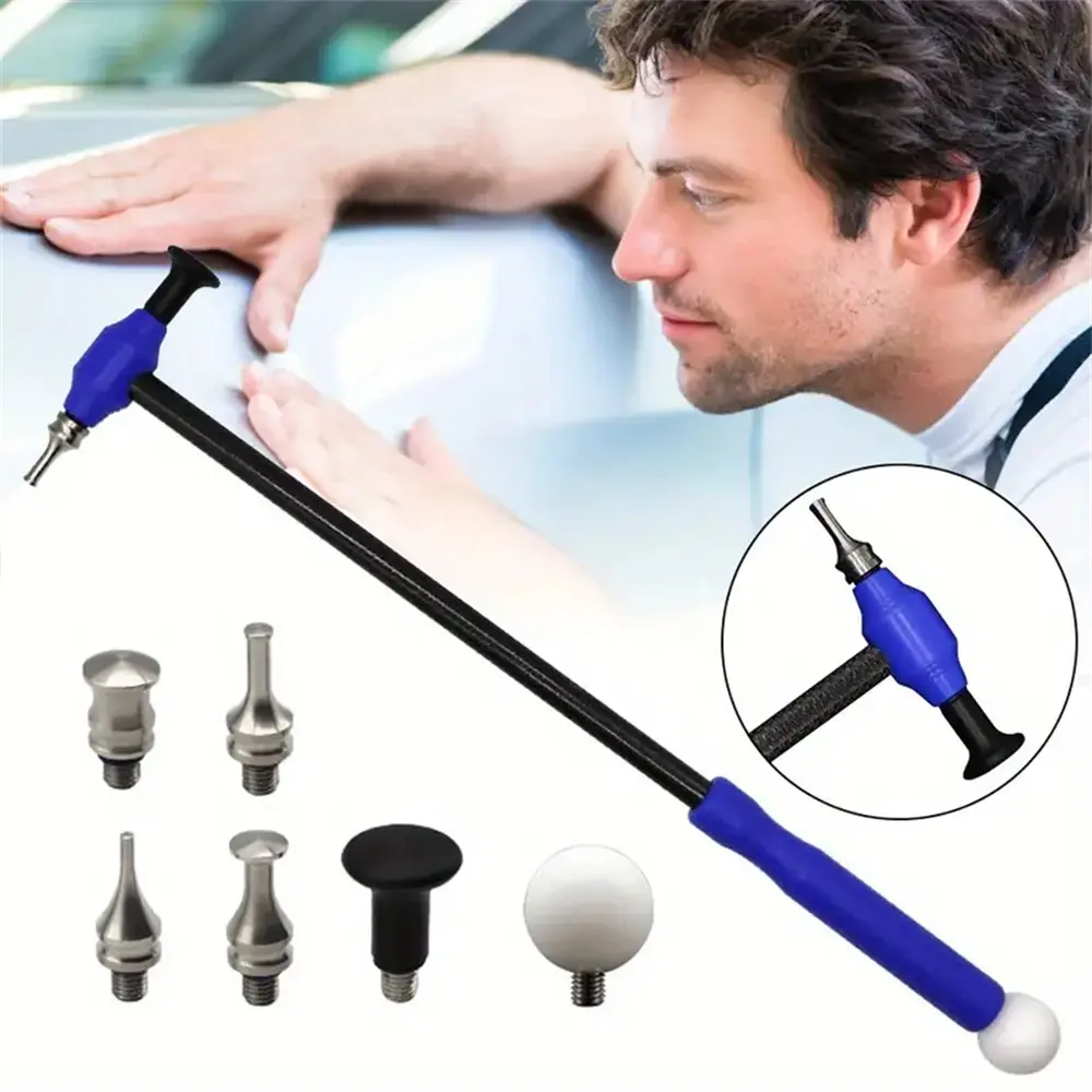 Advanced Car Dent Repair Hammer, Carbon Fiber Handle Titanium Impact Hammer, Body Panel Repair Kit, Flatting Tool Set, Car Dent Remover