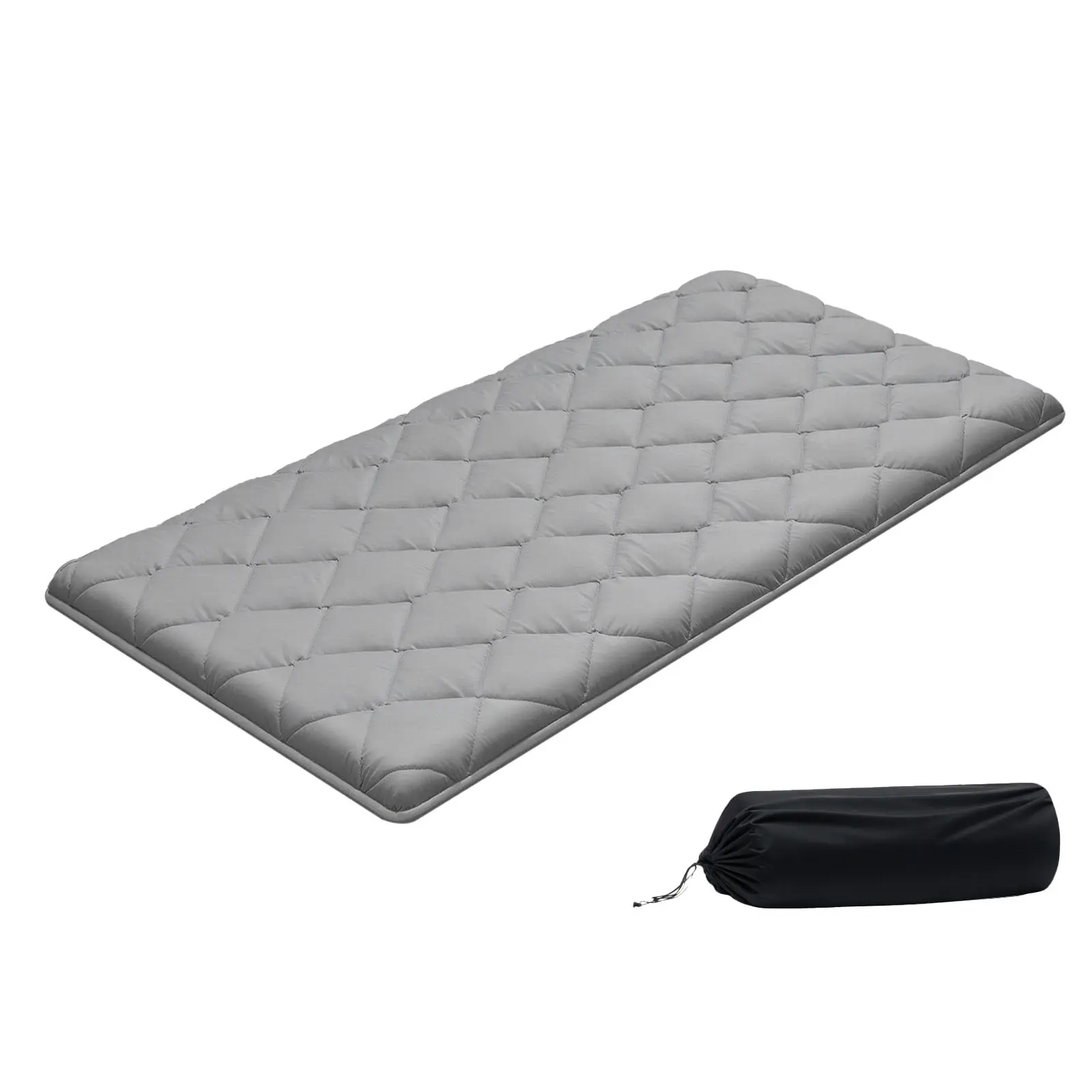 【SummerFinds】VEVOR Japanese Tatami Mat, Twin Size Foldable Japanese Tatami Mattress, Futon Mattress with Storage Bag & Fastener, 9-Layer Floor Mat for Sleeping, Dormitory, Meditation, Yoga, 80 x 39 x 3.5 in, Gray