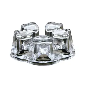 Coffee Pot Teapot Warmer Crystal Glass Universal Heart Shaped Heating Base Tea Set Accessories