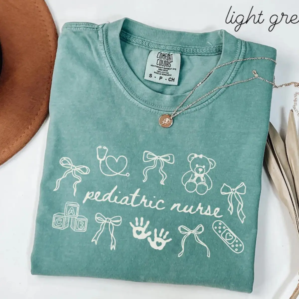 Pediatrics Comfort Colors Shirt • Coquette Bow Pediatric Nurse Work Tshirt • PEDS Nurse Gifts • Custom Pediatric Nurse Gift