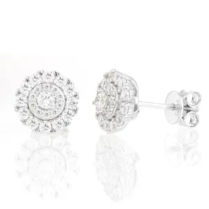 【#E564】UCCIYO Synthetic Moissanite Earrings For Women 925 Sterling Silver Stud Earring Men Hip Hop Jewelry Couple Gift